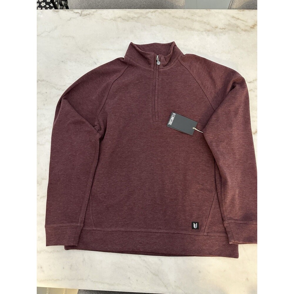 Linksoul Men's 1/4 Zip Weekend Cabernet Red Size Medium CCLA New Louisiana Golf
